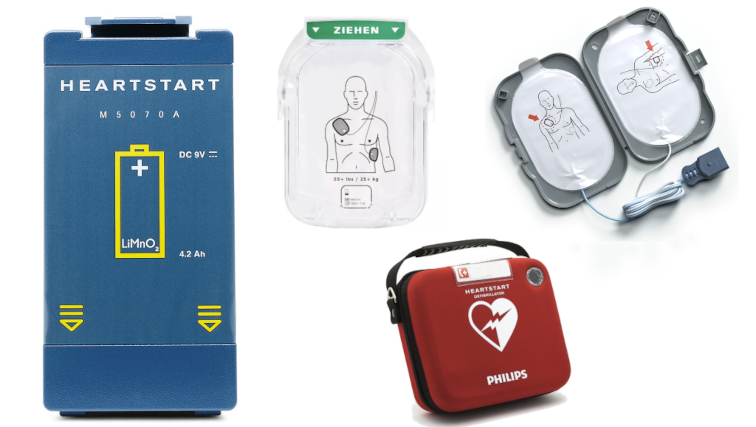 Batterien Elektroden Pads für Heartstart AED